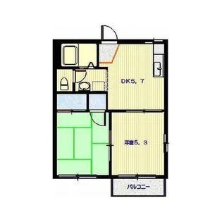 グリーンハイツ横山【1階】の間取り