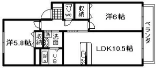 シャーメゾン泉陽B棟【2階】の間取り