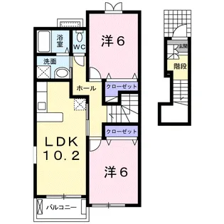 シャルマン・ドミール B【2階】の間取り