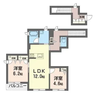 サンモールA【2階】の間取り