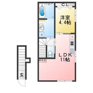 グランビルド江木【2階】の間取り