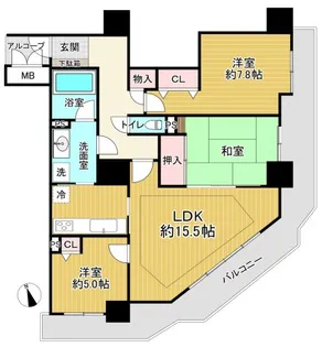 グラントーレ橋本【21階】の間取り