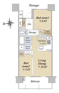 THE ASAKUSA RESIDENCE【6階】の間取り