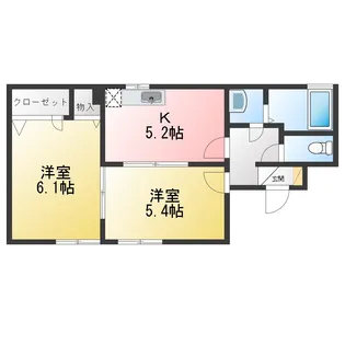 コーポ エクセル【1階】の間取り