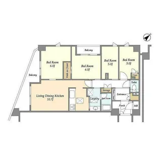 コンフォリア上池台【2階】の間取り