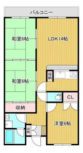 シティグレースほうしょう【4階】の間取り