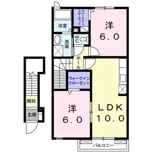 エリア21Vasa B棟【2階】の間取り