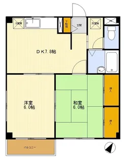 エステートピア国分寺【2階】の間取り