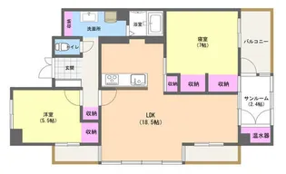 ソフトタウン東洋【3階】の間取り