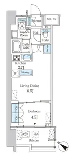 レガシス中目黒【3階】の間取り