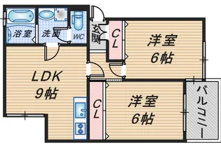 ハイツフルール【2階】の間取り