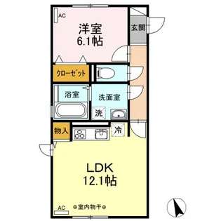 フローレス【1階】の間取り