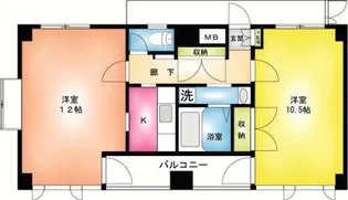 レジオンドヌール溝ノ口【4階】の間取り
