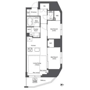 コンフォリア新御徒町【12階】の間取り
