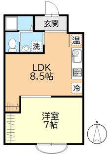 上牧マンション【2階】の間取り