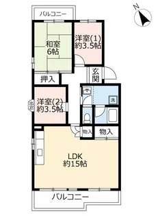URアミティ学園西町【5階】の間取り