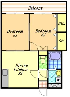 リバーリッチ第2川富【5階】の間取り