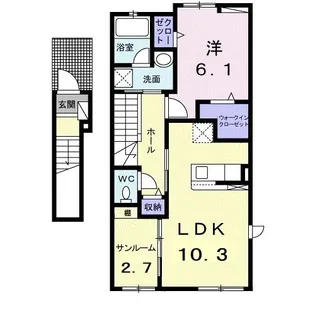リィアリティーII【2階】の間取り
