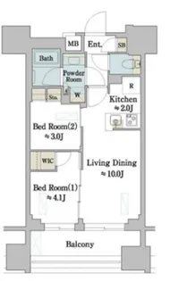 Brillia ist 墨田曳舟【8階】の間取り