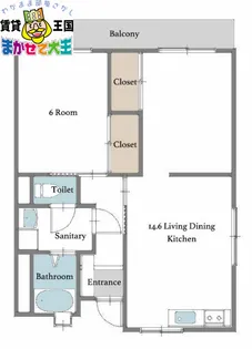 FL磯道【2階】の間取り