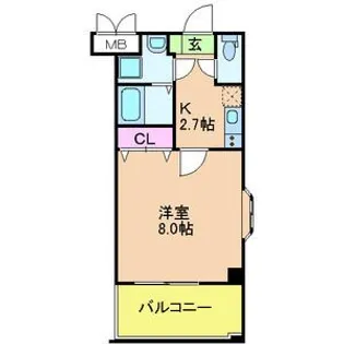 シャンパーニュK【6階】の間取り