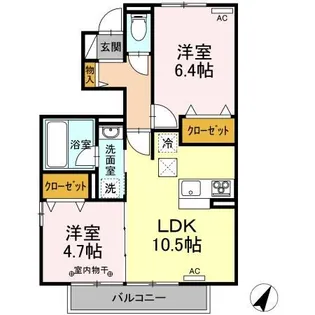 ヴェールII【1階】の間取り
