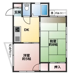 コーポ松美【2階】の間取り