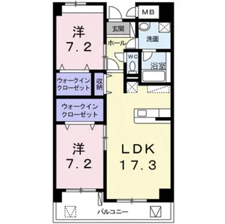 ホワイト クローバー【4階】の間取り