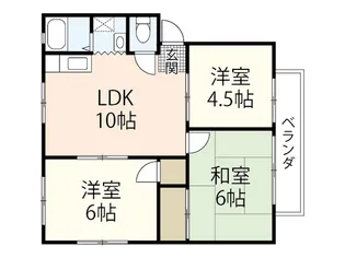 サンシティ石亀【2階】の間取り