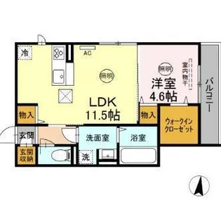 D-Resena 江平中町【3階】の間取り