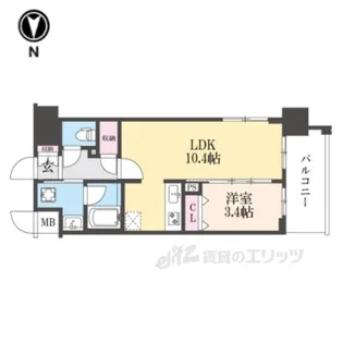 リシュドール梅小路【2階】の間取り