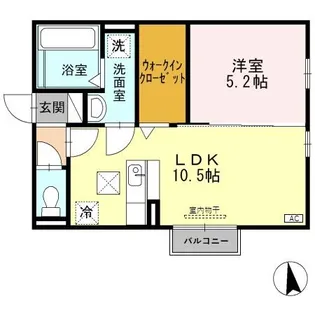 セジュール・ルーブル【1階】の間取り
