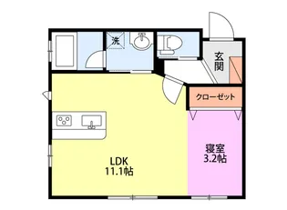 メイセ・ナイン【1階】の間取り