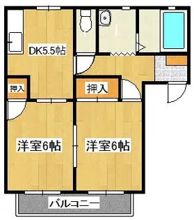 レーベンハイム本庄II【2階】の間取り