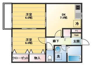さくら日のハイツ【1階】の間取り