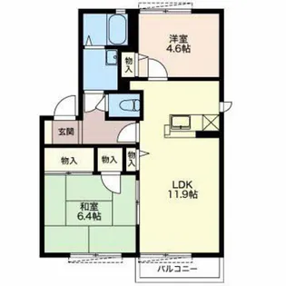 シャルムA【2階】の間取り