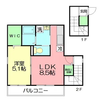 サンフローラ【2階】の間取り