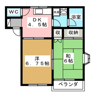 ミラハイツC【1階】の間取り