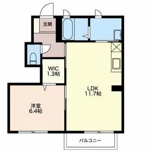 カーティアス B【1階】の間取り