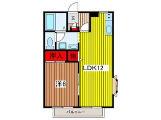 ラヴィ-ル中郷A【2階】の間取り