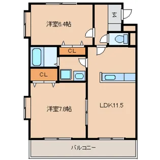 プリマラーラ【1階】の間取り