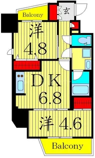リビオメゾン入谷【13階】の間取り