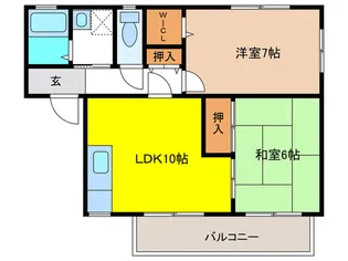 クレセ-ルB【2階】の間取り
