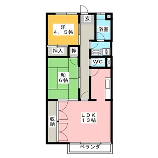 ハイツ聖【2階】の間取り