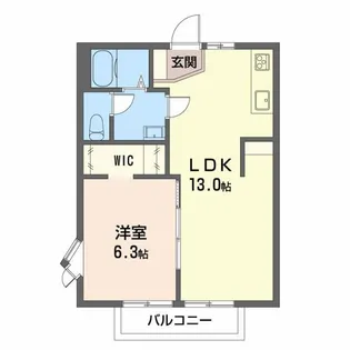 ハイツウサミ A【2階】の間取り