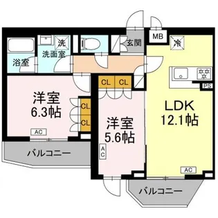 ロイジェント上板橋【4階】の間取り