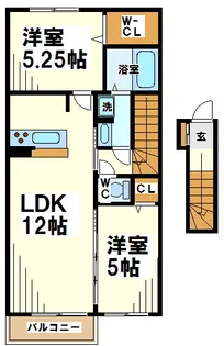 シャテニエ調布【2階】の間取り