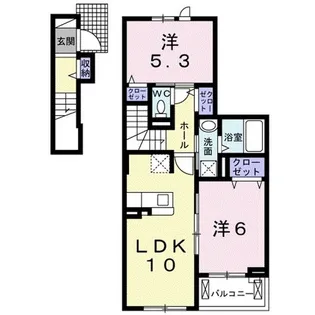 エクイティII【2階】の間取り