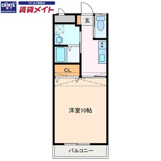 オリーブ千代崎【1階】の間取り
