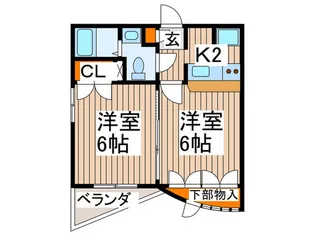 ベルトピア南浦和2【2階】の間取り